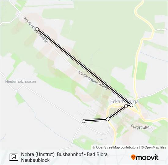 633 Bus Line Map