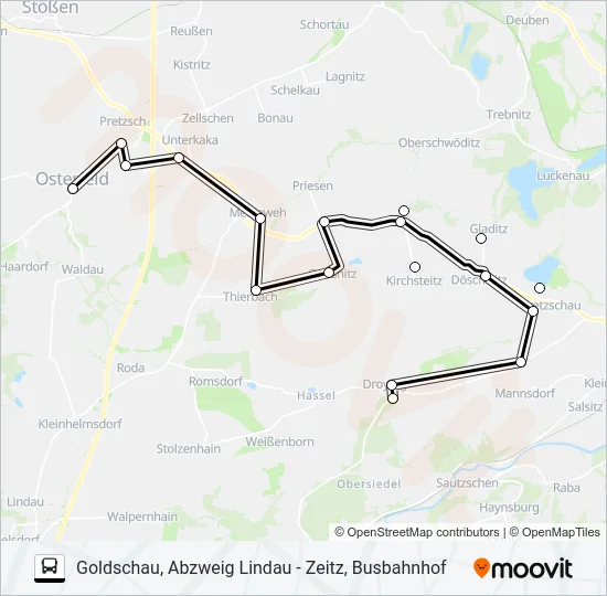 821 Bus Line Map