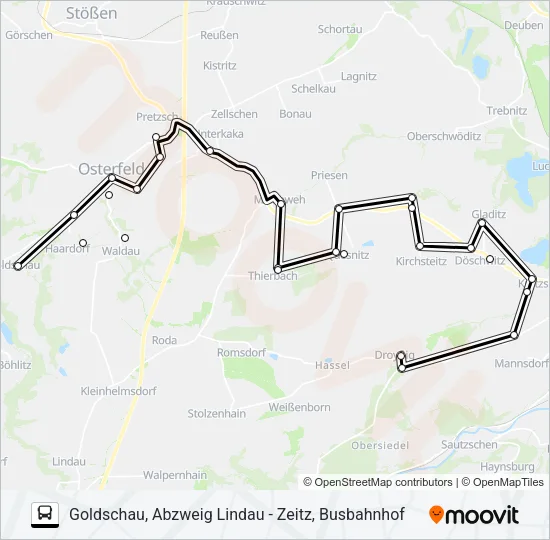 821 Bus Line Map