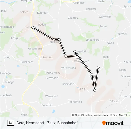 830 Bus Line Map