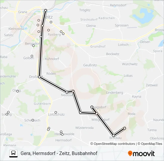 830 Bus Line Map