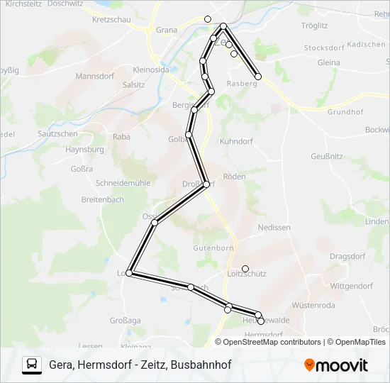 830 Bus Line Map