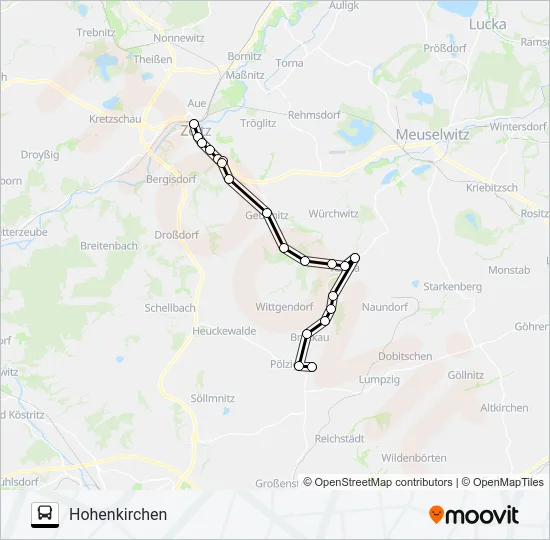 842 Bus Line Map