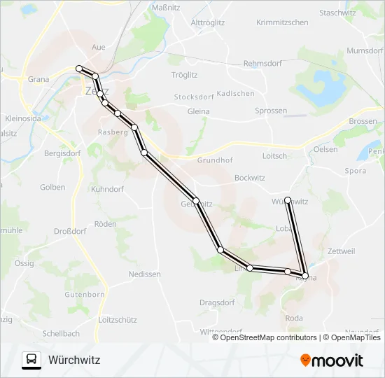 842 Bus Line Map