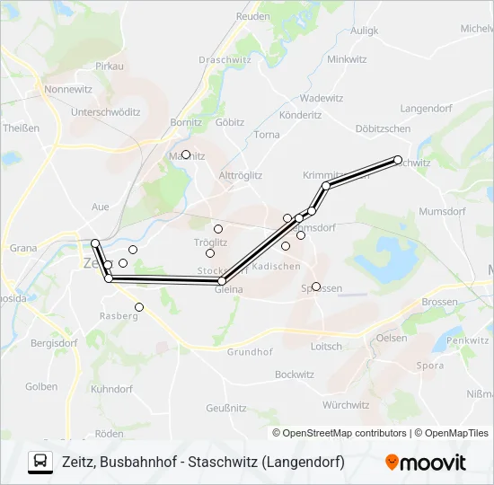 845 Bus Line Map