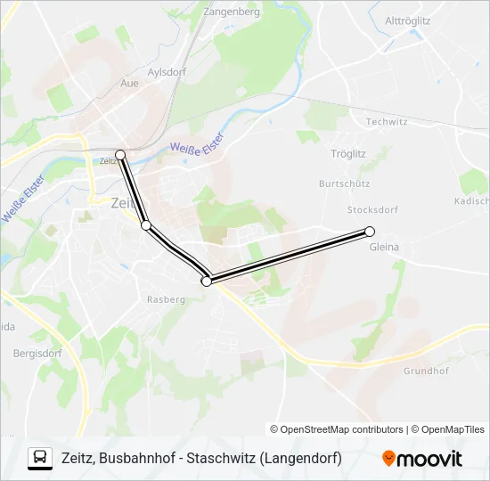 845 Bus Line Map