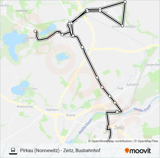 851 Bus Line Map