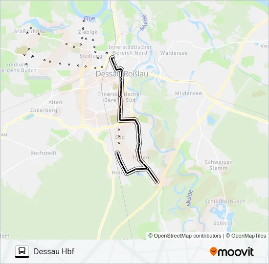N1 Bus Line Map
