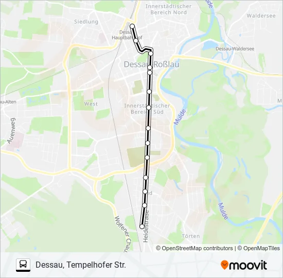 Автобус N1: карта маршрута