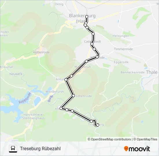 257 Bus Line Map