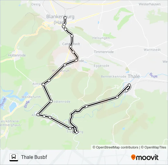 257 Bus Line Map