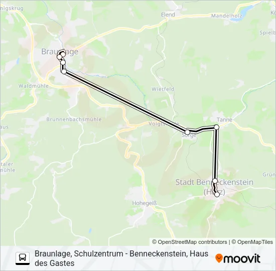 262 Bus Line Map