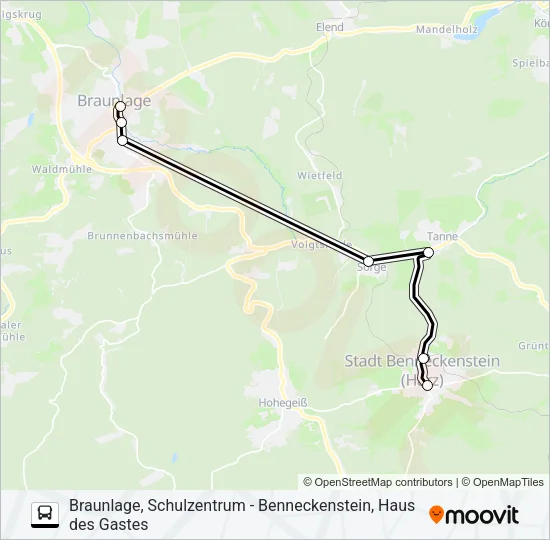 262 Bus Line Map