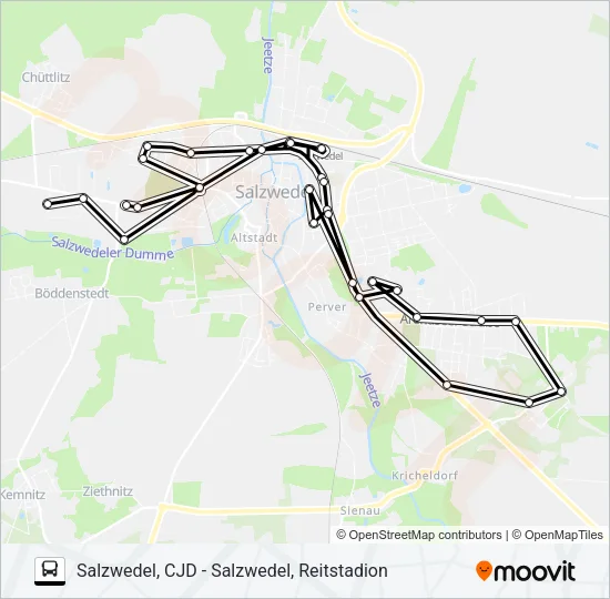 1 Bus Line Map