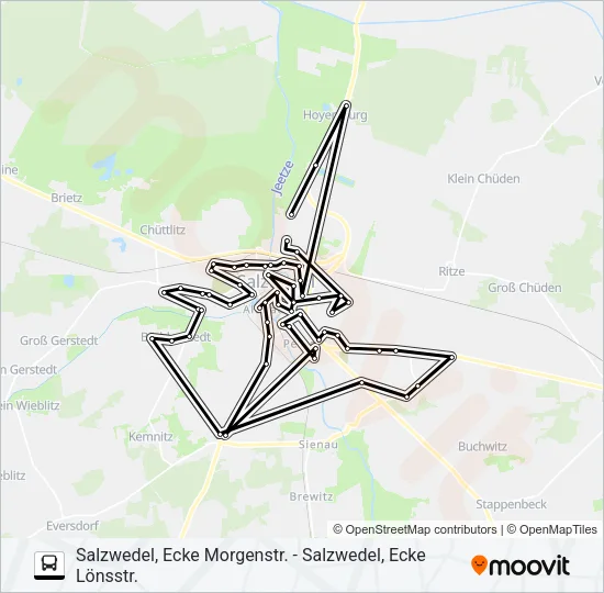 1 Bus Line Map