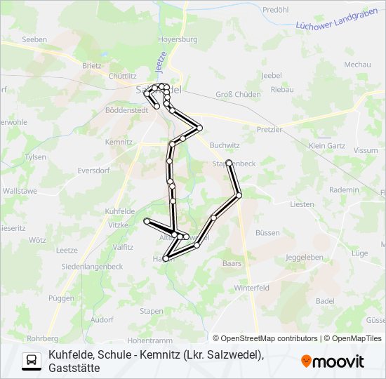 119 bus Line Map