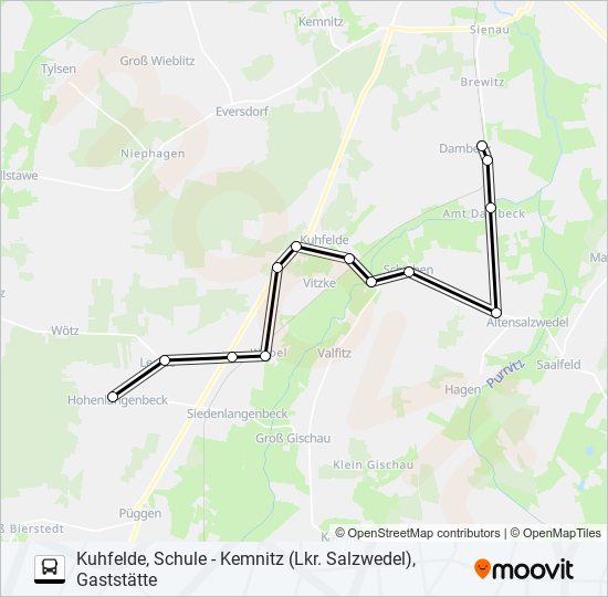 119 bus Line Map