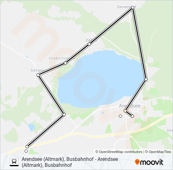 213 bus Line Map