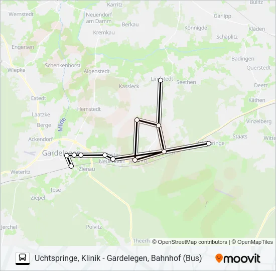 601 Bus Line Map