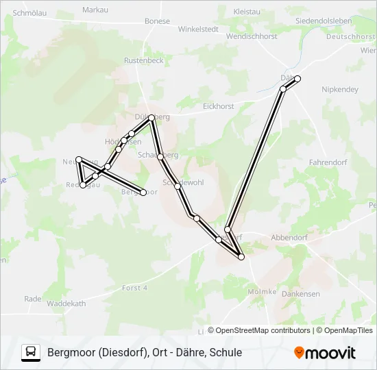 814 Bus Line Map