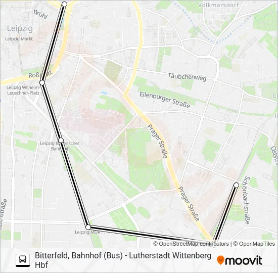 Автобус S2: карта маршрута