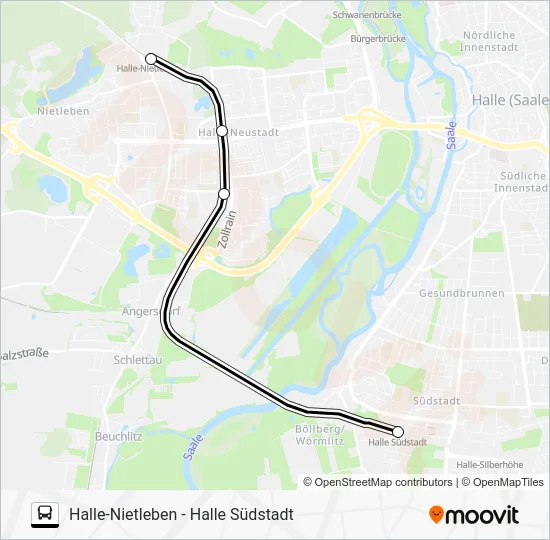 Автобус S3: карта маршрута