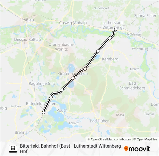 Автобус S8: карта маршрута