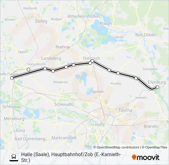 Автобус S9: карта маршрута