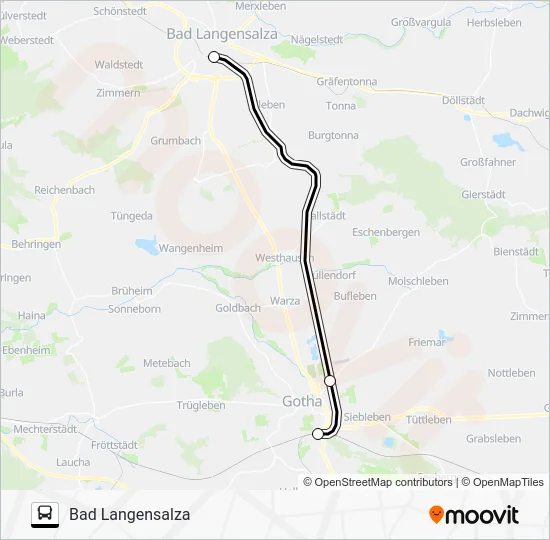 Автобус RE1: карта маршрута