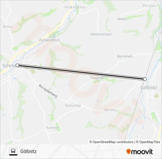 Автобус RE1: карта маршрута