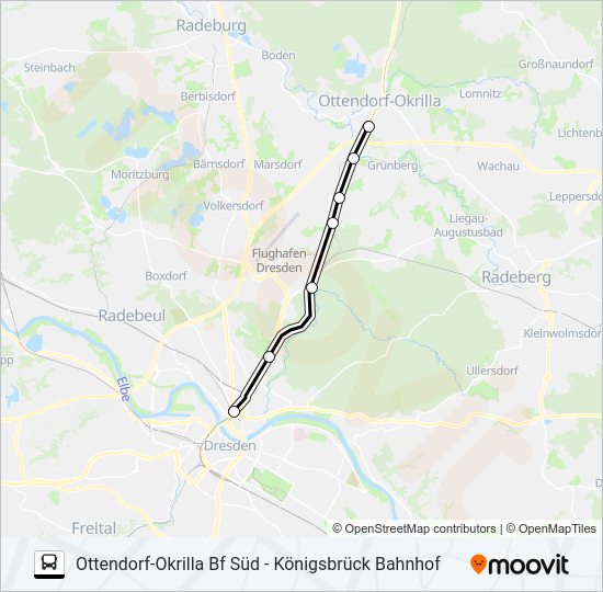 Автобус RB33: карта маршрута