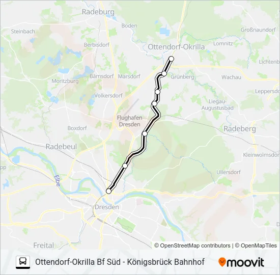 Автобус RB33: карта маршрута