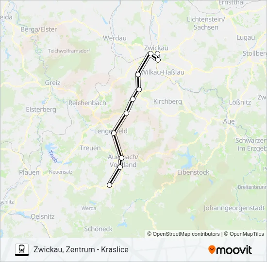 RB1 Train Line Map