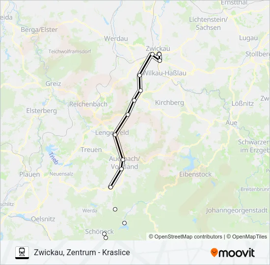 RB1 Train Line Map