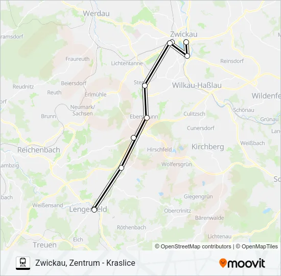 RB1 Train Line Map