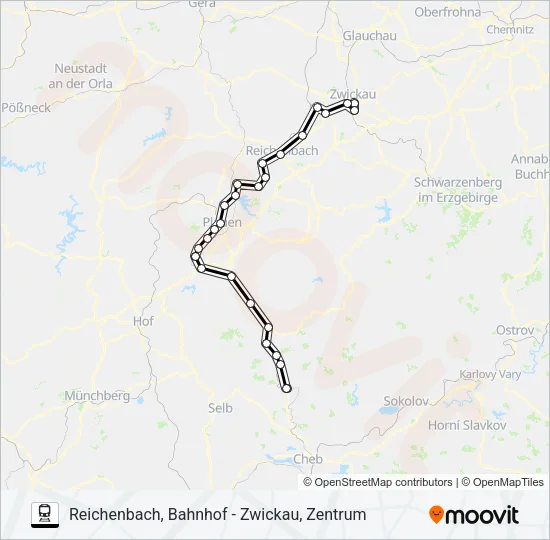 RB2 Train Line Map