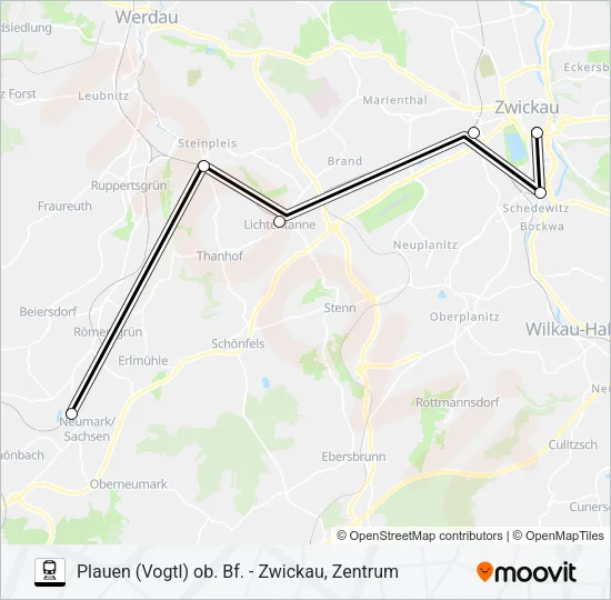 RB2 Train Line Map