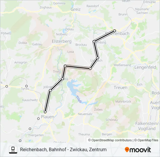 RB2 Train Line Map