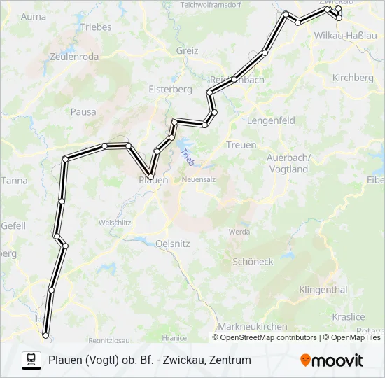 RB2 Train Line Map