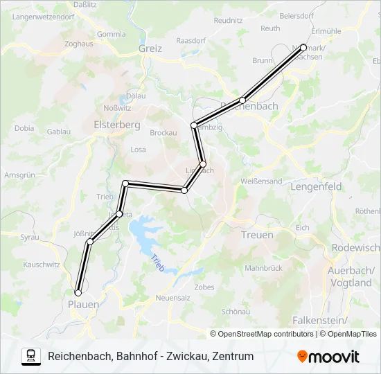 RB2 Train Line Map