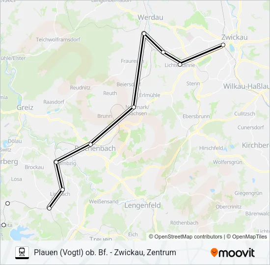 RB2 Train Line Map