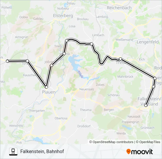 RB5 Train Line Map