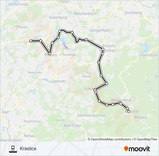 Поезд VBGRB5: карта маршрута