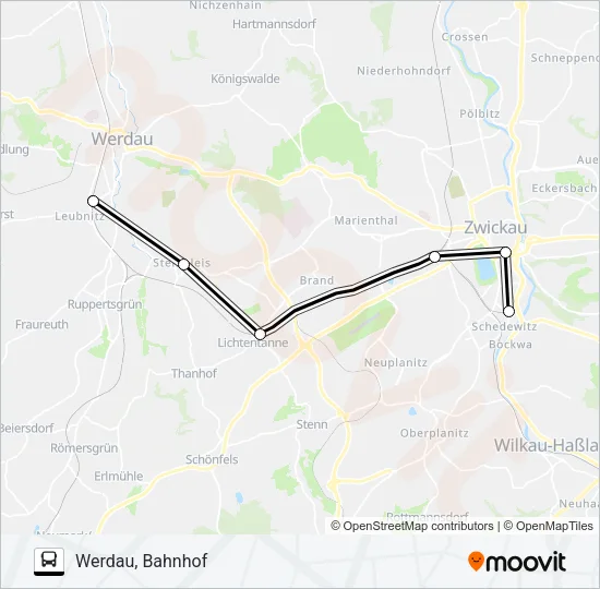 Автобус RB2: карта маршрута