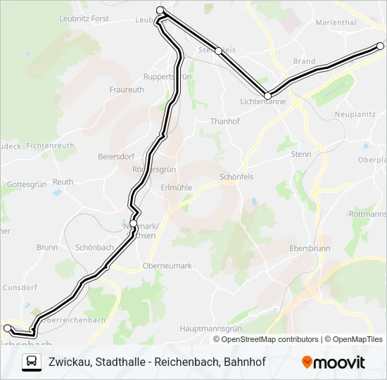 RB2 Bus Line Map
