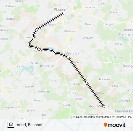 Автобус RB4: карта маршрута