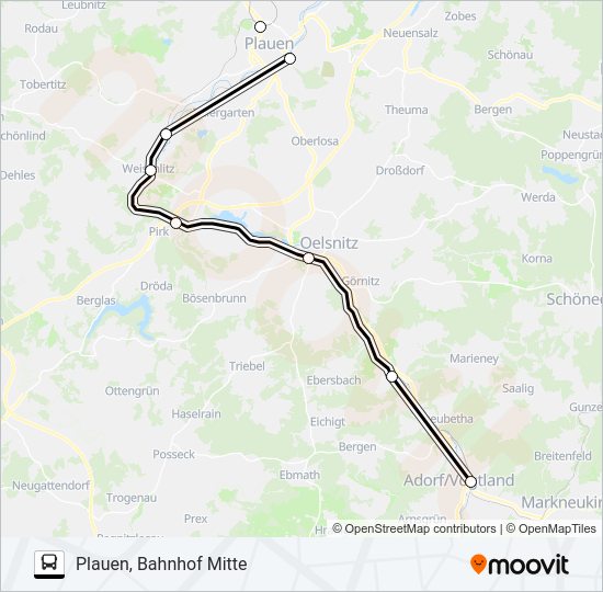 Автобус RB4: карта маршрута