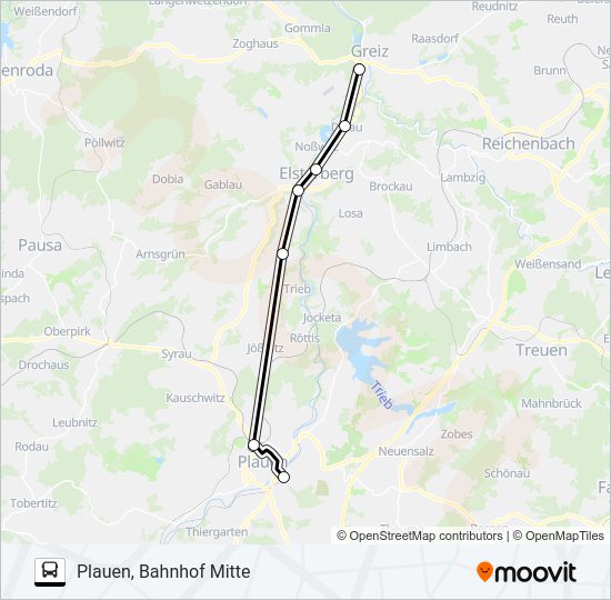 Автобус RB4: карта маршрута
