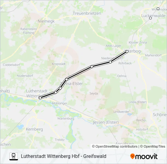 RE3 Train Line Map