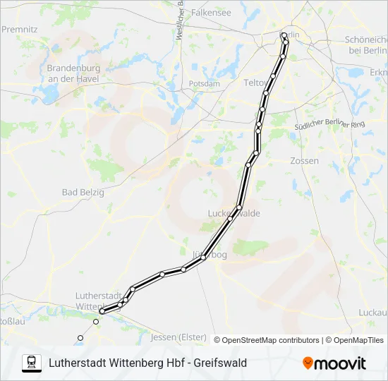 RE3 Train Line Map